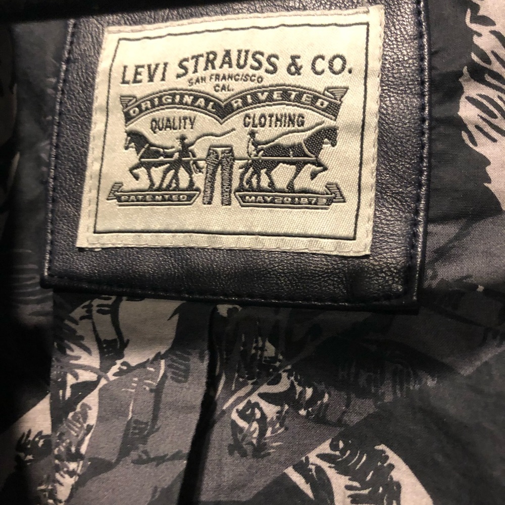 Levi Blue Leather Jacket - image 4